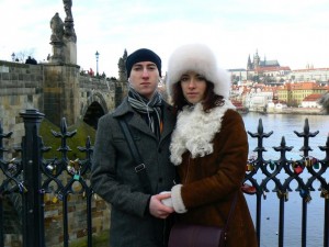 Алексей и Наталья в Праге (февраль 2014)